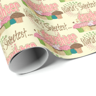 Pastel Cuptårta Gift med världens sötaste dotter Presentpapper