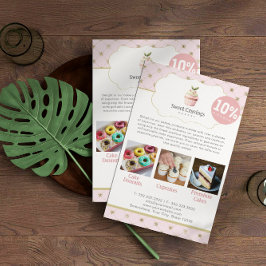 Pastel Cuptårta Söta Treats Bakery Discount Flyer