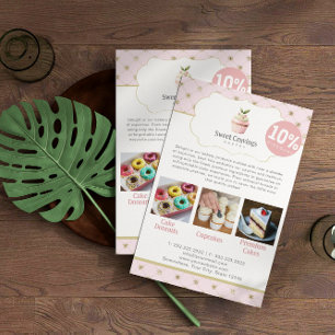 Pastel Cuptårta Söta Treats Bakery Discount Flyer