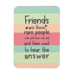 Pastel Cute Friends sällsynt Vänskap Quote Rand Magnet
