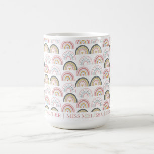 Pastel Cute Rainbow & Heart Fantastisk Lacher Gift Kaffemugg
