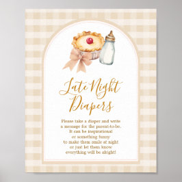 Pastel Cutie Paj Gingham Fall Late Night Diables Poster