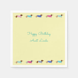 Pastel Dachshund Pappra Party Napkins Pappersservett