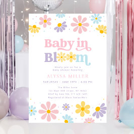 Pastel Daisy Baby i Bloom Baby Shower Inbjudningar