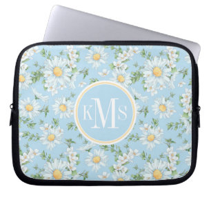 Pastel Daisy Blomsterträdgård Mönster Laptop Fodral