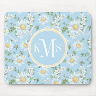 Pastel Daisy Blomsterträdgård Mönster Musmatta