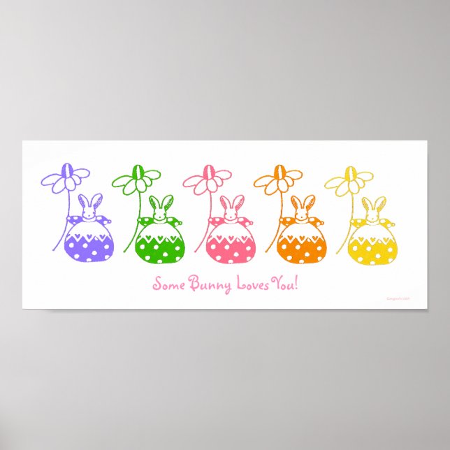 Pastel Daisy Bunny poster (Framsidan)