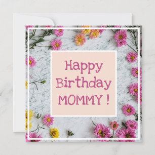 Pastel Daisy Flowers Marcular Cute Loving Birthday Kort