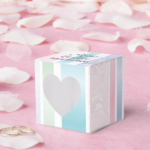 Pastel Damask bröllop Tack Presentaskar