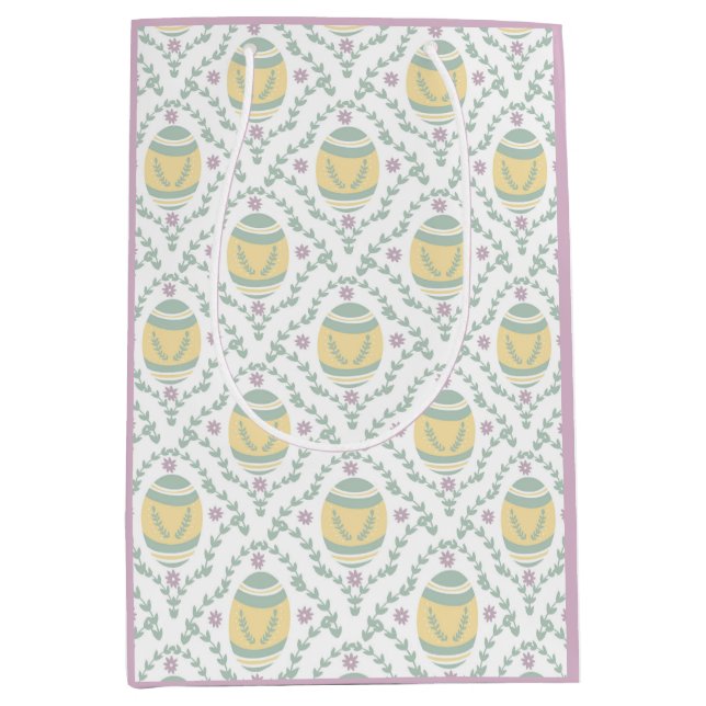 Pastel Damask Påskägg Mönster Gift Bag (Framsidan)