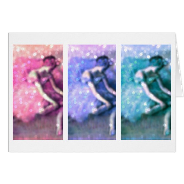 Pastel Dancers Hälsningskort (Framsidan Horizontal)
