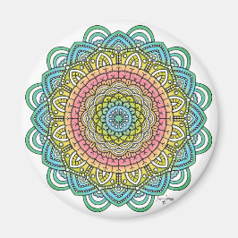 Pastel Defleur Mandala Magnet