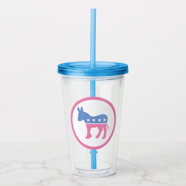 Pastel Democratic Donkey Take Away Mugg (Framsida)