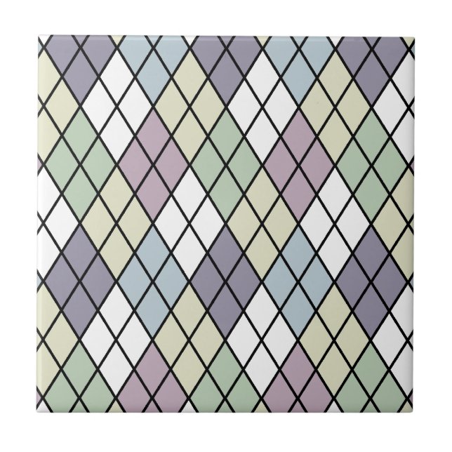 Pastel Diamonds Argyle Kakelplatta (Framsidan)