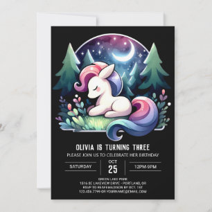 Pastel Digital Horse Birthday Inbjudningar