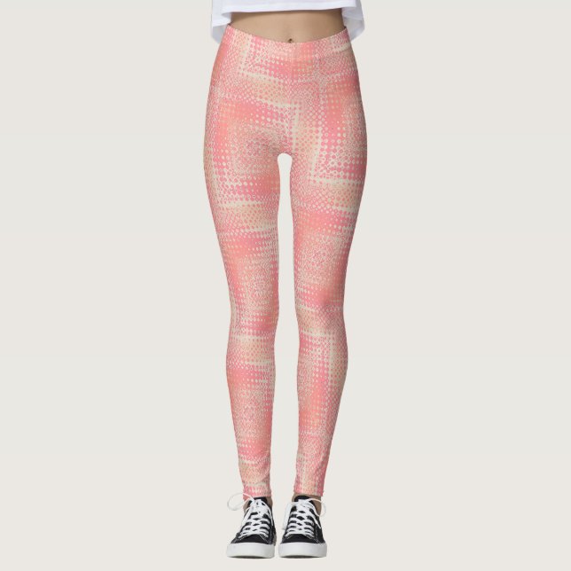 Pastel Dimma Rosa Peach Leggings ★ Psydefx ™ (Framsida)