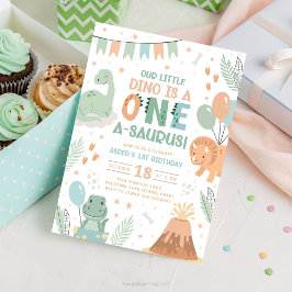 Pastel Dinosaur Birthday-inbjudan Inbjudningar