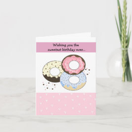 Pastel Donut Birthday Design Kort