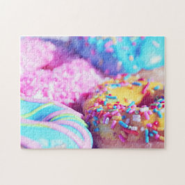 Pastel Donut Photography Complex Jigszle Puzzle Pussel