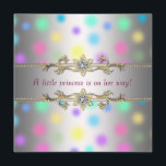 Pastel Dots Princeess Baby Shower Inbjudningar<br><div class="desc">Elegant flicka pastel polka dots med guld och diamantstammen "princes is on her way" flicka prinsessans duschinbjudan. Den här vackra inbjudan till babydusch är lätt att anpassa för evenemanget genom att helt enkelt välja knappen "Anpassa den!" för att börja lägga till din händelseinformation, typsnitt stil, typsnitt storlek & färg och...</div>