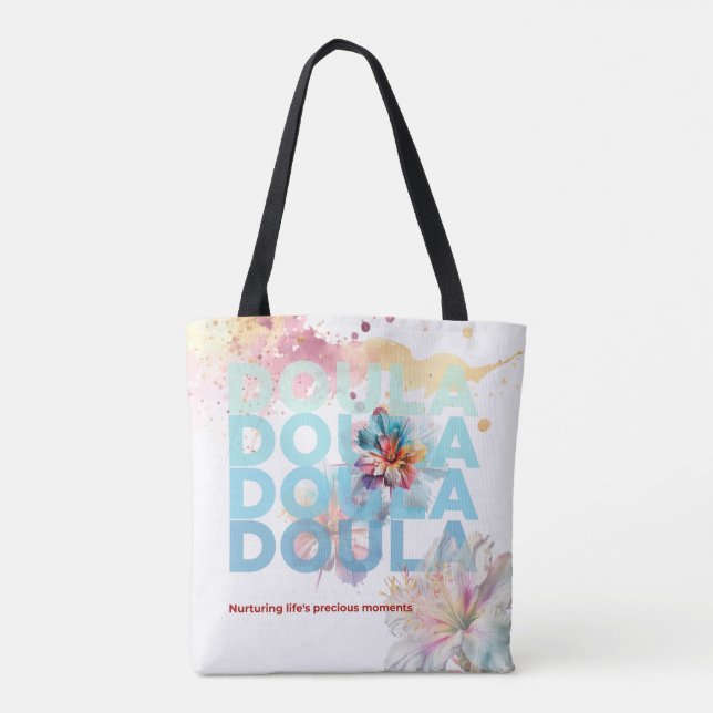 Pastel Doula Midfru Baby Labor Delivery Nurse Tygkasse (Baksida)