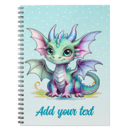 Pastel Dragon - bärbar dator - Aqua Blue Anteckningsbok