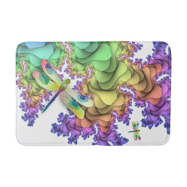 Pastel Dragonflies Bath Mat Badrumsmatta (Framsidan)