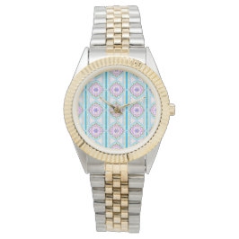 Pastel Dream Boho Geometric Kaleidoscope Armbandsur