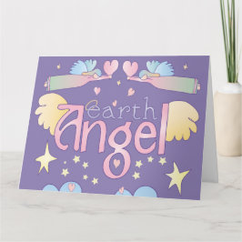 Pastel Earth Angel Card - Stars, Vingar och Hearne Kort