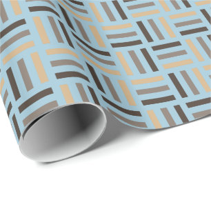 Pastel Earth Tones Modern Geometric Mönster Presentpapper