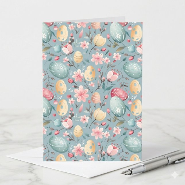 Pastel Easter Blooms Decorative Note Kort (Skapare uppladdad)