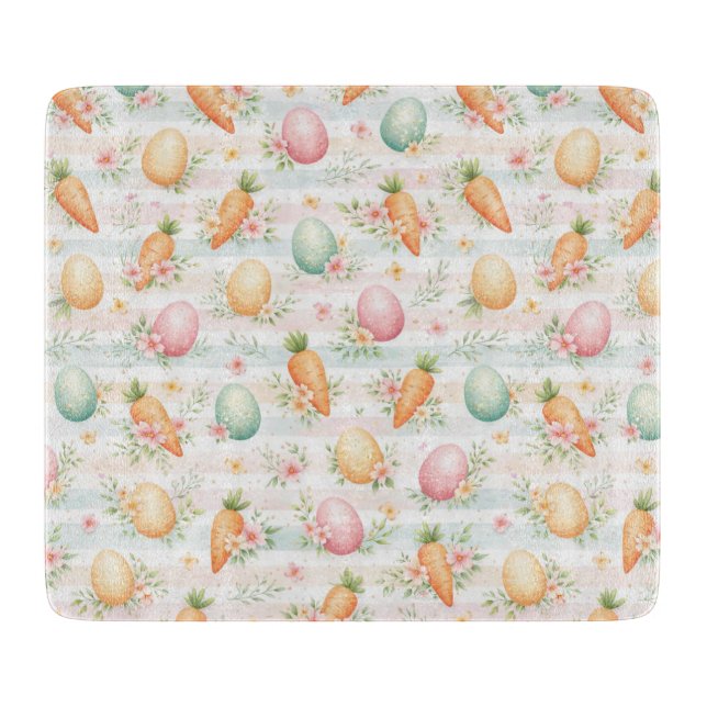 Pastel Easter Eggs & Carrots Watercolor Pattern  (Framsidan)