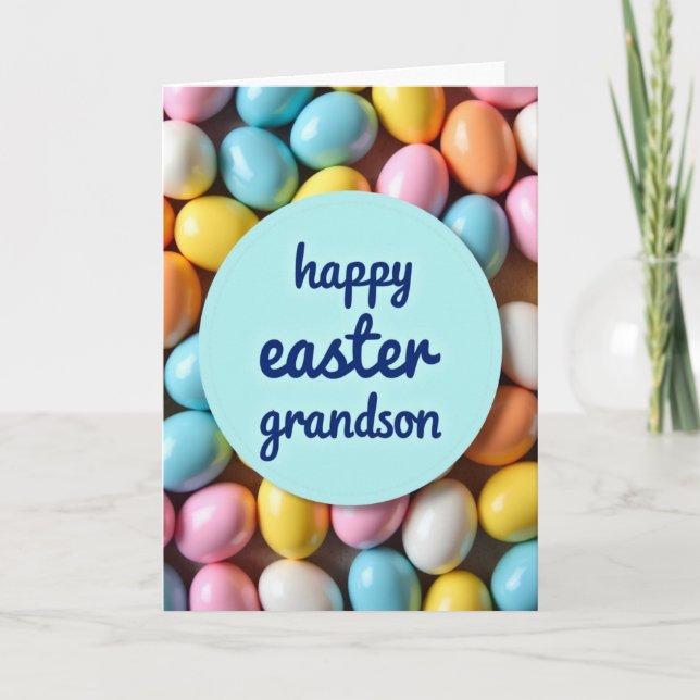 Pastel Easter Eggs Pattern Card Kort (Framsida)