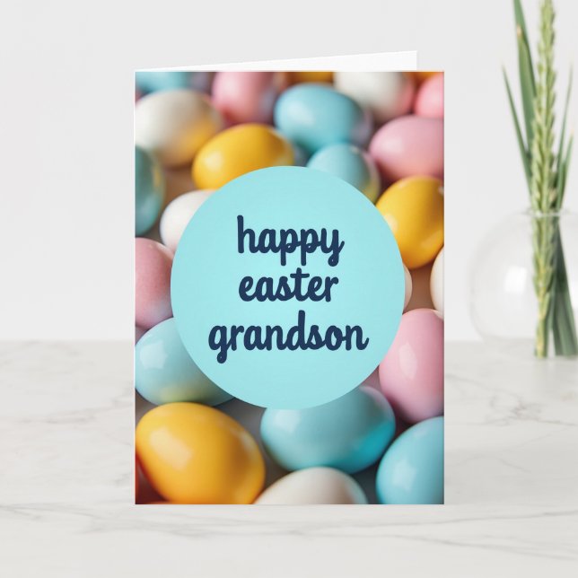 Pastel Egg Happy Easter Card Kort (Framsida)