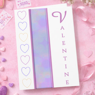 Pastel Elegant Hearts Valentine Card Kort
