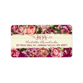 Pastel Elegant Vintage  Victorian Ro Anpassningsba Adressetikett