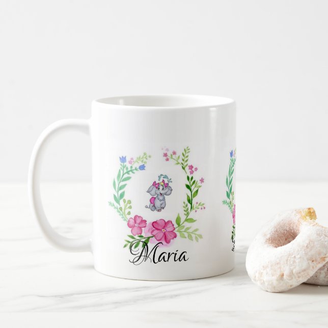 Pastel Elephant Mugg (Med munk)
