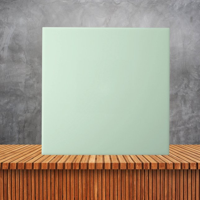 Pastel Elfen Grönt Färg #D1ECD5 Kakelplatta (Skapare uppladdad)