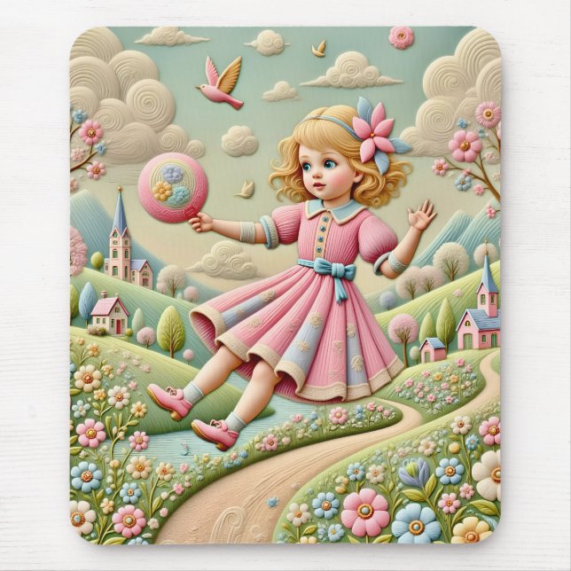~ Pastel Embroidery ~ Mousepad Musmatta (Framsidan)