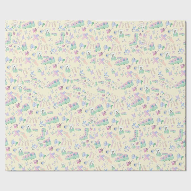 Pastel Empowerment Gift Wrap – Awareness Ribbon Presentpapper (Seam)