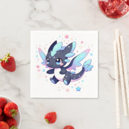 Pastel Enchanted Dragon Baby Shower Pappersservett