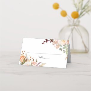 Pastel Eucalyptus Botaniskt skript Bröllop Bord Placeringskort