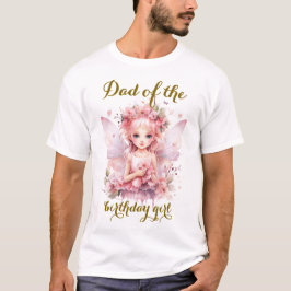 Pastel Fairy blommigt Te party födelsedag Pappa T Shirt