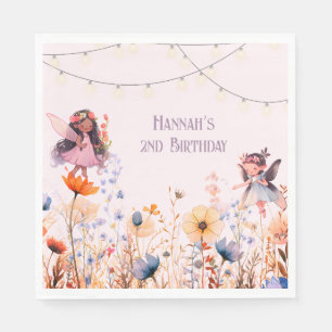 Pastel Fairy Garden Magic Second Birthday Pappersservett