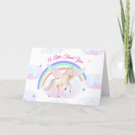 Pastel Fairytale Unicorn Star Rainbow Shower Baby Tack Kort