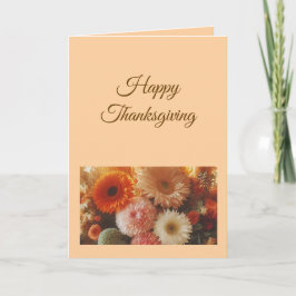 Pastel Fall Flowers-Thanksgiving Card Helgkort