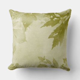 PASTEL FALL GRÖNT LÖV KUDDE