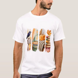 PASTEL FALL THEMED AUTUMN BRUSHSTROKES T SHIRT