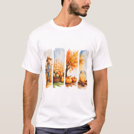 PASTEL FALL THEMED AUTUMN BRUSHSTROKES T SHIRT
