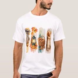 PASTEL FALL THEMED AUTUMN BRUSHSTROKES T SHIRT